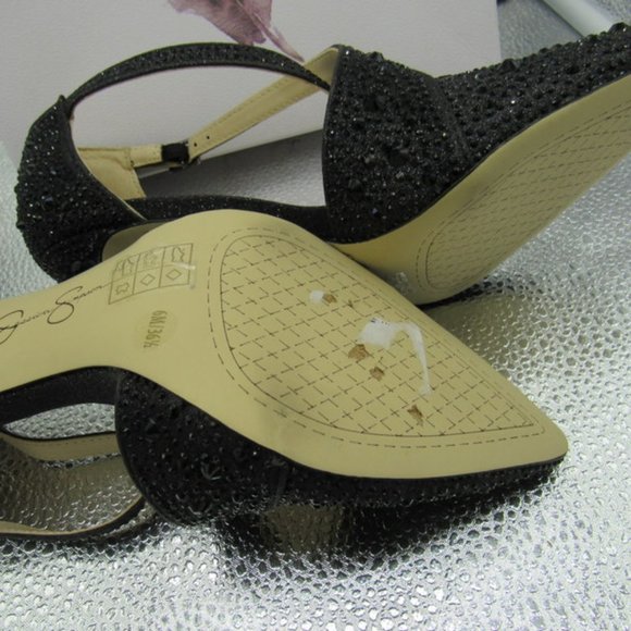 JESSICA SIMPSON BLACK MICRO FLASH SHOES. SIZE 6MED.  NIB - Picture 8 of 10